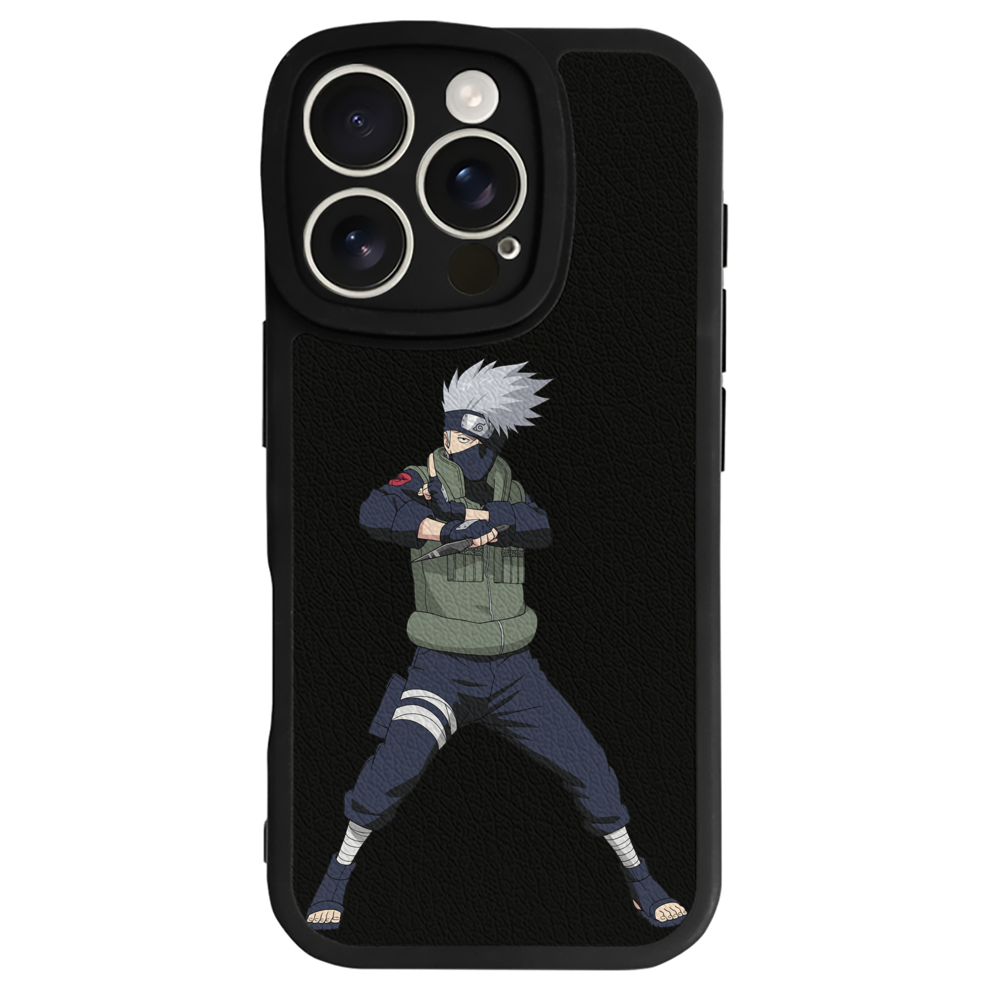 （画像用） NARUTO -ナルト- はたけ カカシ Hatake Kakashi 【iPhone 16シリーズ対応】シリコンスマホケース（レザー調） 材質：シリコン